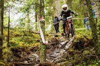 150 Greg Anderson styr ner i branten på sträcka 6.